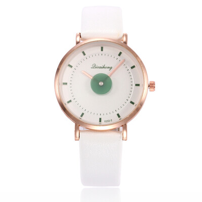 

Korean version of the female student belt watch simple scale two