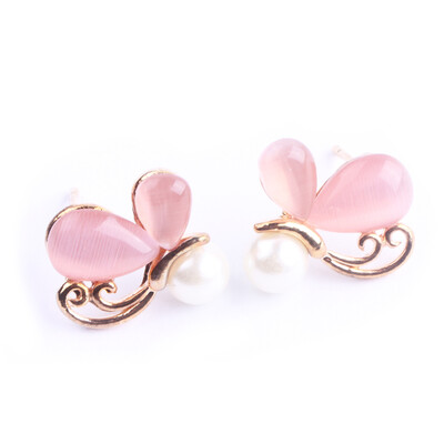 

Butterfly Ear Stud Earrings New Hot Cute Ladies Girls Rhinestone Jewelry