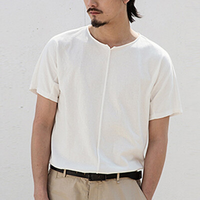 

Toponeto Mens Summer New Style Fashion Pure Cotton And Hemp Short Sleeve Comfortable Top