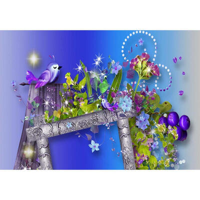 

5D DIY Full Drill Diamond Painting Glitter Flowers Cross Stitch Embroidery