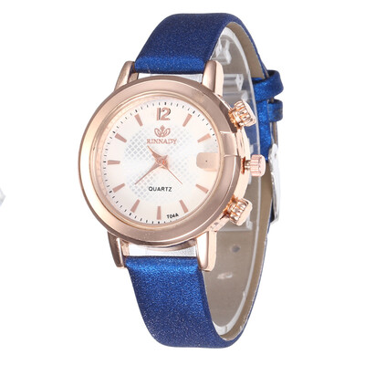 

Fashion bright leather strap ladies watch student simple watch