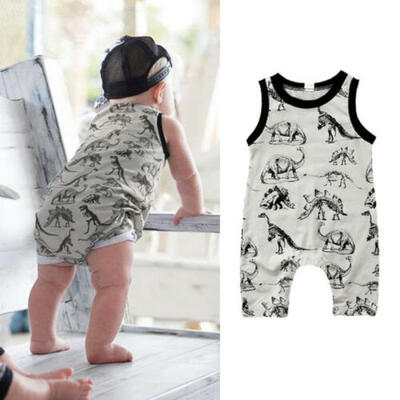 

Newborn Baby Boys Girls Summer Dinosaur Romper Jumpsuit Bodysuit Outfits Clothes