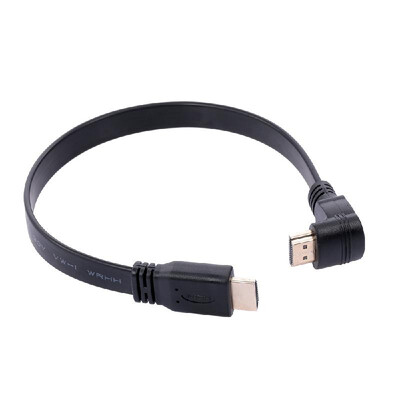 

HD Cable HD Male to 90 Degree Right Angle HD Male High Speed 4K 3D Gold-plated Connectors Support 1080P for PC Laptop Projector TV