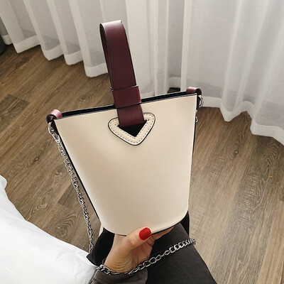 

Hit color chain slanted mini handbag woman 2019 new summer leisure 100 cute one shoulder bag