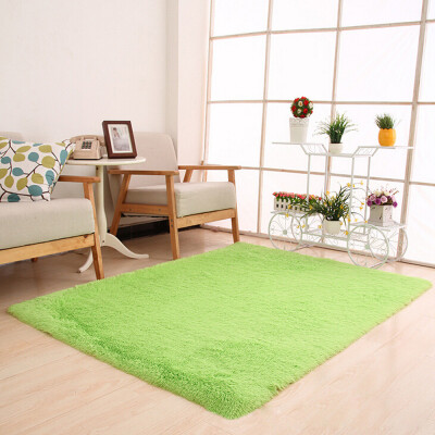 

Gobestart Fluffy Rugs Anti-Skid Shaggy Area Rug Dining Home Carpet Floor Mat Army Green