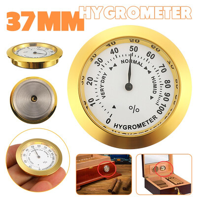 

50PCS Mosaic Hygrometer 37mm Moisture Meters Cigar Accessories Tobacco Pointer Hygrometer for Smoking Humidity Sensitive Gauge