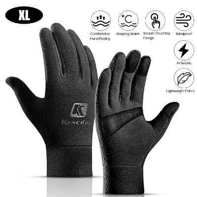 

Kyncilor Outdoor Winter Thickening Gloves Anti-Skidding Screen-Touching Polar Fleece Warm-Keeping Gloves Windproof Cycling Riding