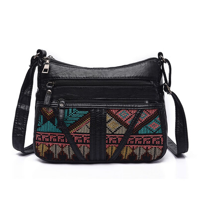 

Tailored Womens Fashion Retro Shoulder Bag Solid Color Large Capacity Messenger Bag