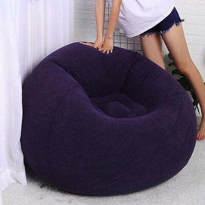 

Sofa Sack Bean Bags Inflatable Flocked Sofa Single Lazy Couch Foldable Outdoor Leisure Sofa Bed