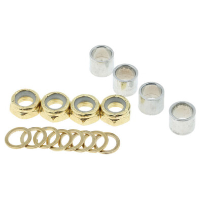 

Set Of 16 Iron Skateboard Bearing Longboard Washer Spacers Repair Nut 2 Colors