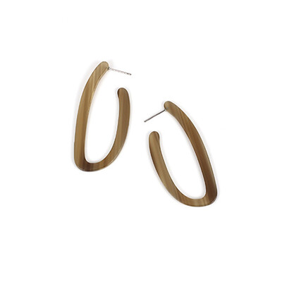 

New Fashion Korean Vintage Resin Acrylic Earrings Big Circle Ear Stud For Women Jewelry