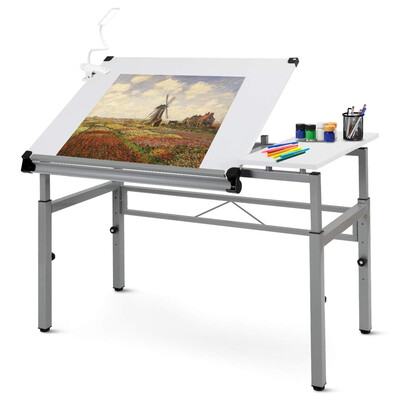 

Adjustable Art Craft Drawing Drafting Desk with Dual Top