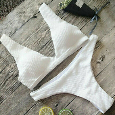 

Women Swimwear Bandage Bikini Set Push-up Padded Bra Bathing Suit 2pcs Swimsuit
