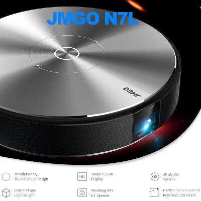 

JMGO N7L DLP Android Projector HiFi Stereo Bluetooth Speaker 700 ANSI Lumens 1080P Full HD 300" Home Theater 24G5G WiFi RJ45 3D