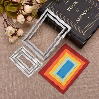 

DIY Quadrilateral Border Metal Cutting Dies Set for Greeting Card Cover Photo Album