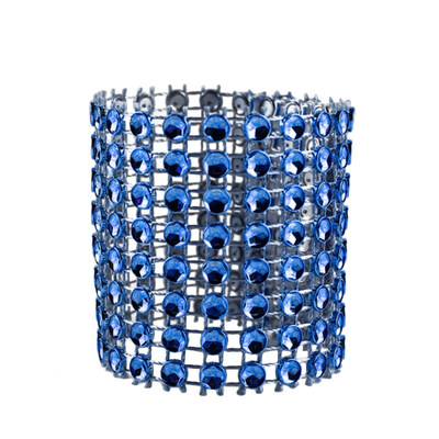 

10Pcs Rhinestone Napkin Ring Serviette Holder Wedding Holiday Party Table Decor