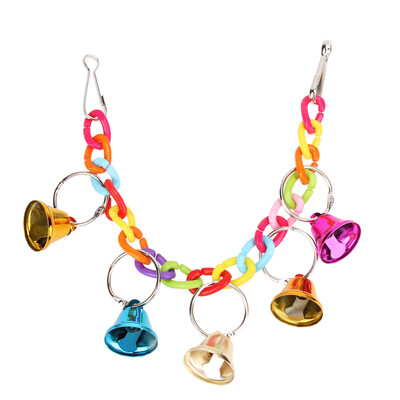 

Pet Bird Bell Acrylic Toys Chew Parrot Ringer Hanging Swing Cage Cockatiel