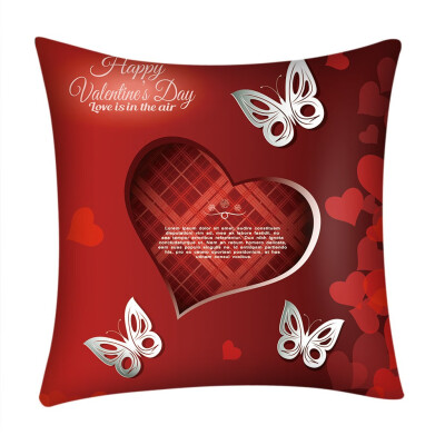 

Siaonvr Valentines Day Polyester Printed Sofa Car Home Decoration Pillow Case