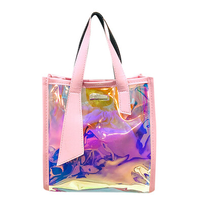 

2019 New Brand Women s Handbags Laser Korean Style Bags Transparent Shoulder Bags Jelly Candy Strap Clear Women Bag T30