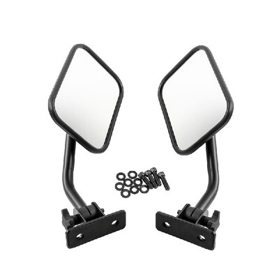 

Side View Mirrors Door Off Mirror Rectangular Mirrors 4x4 Off-road Mirror Quick Release Fit for Jeep Wrangler