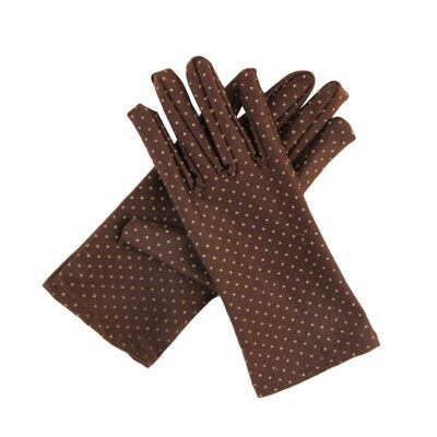

Summer Driving Fashion Women Dots Print Sun Protection Gloves Elastic Mittens