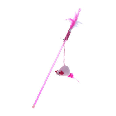 

Pet Teaser Animal Feather Stick Toys Cats Catch Interactive Train Wand Toys