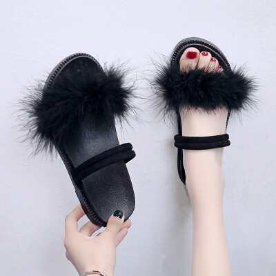

Maomao sandals for girls wearing flat-soled South Korean students in summer outdoor wear one pair of shoes&two pairs of dual-p