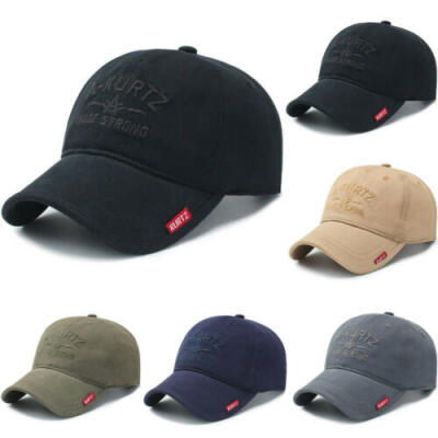 

Cotton Baseball Cap Washed Style Hat Plain Adjustable Solid Dad Mens Hats