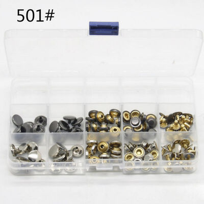 

30 Sets Snap Fasteners Kit 2 Colors Metal Snap Buttons Press Studs with 4 Pieces Fixing Tools for Leather Coat Down Jacket