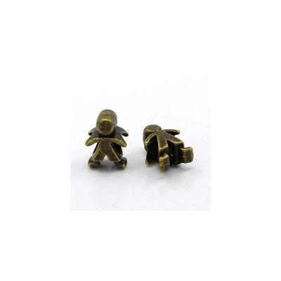 

Tibetan Style European Beads Cadmium Free & Nickel Free & Lead Free Human Antique Bronze 14x10x7mm Hole 5mm