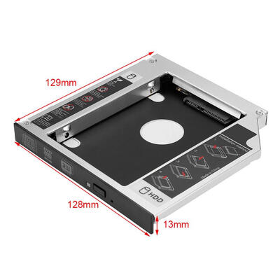 

Greensen 127mm SATA HDD Internal Enclosure Hard Disk Drive Laptop CD-ROM Bracket Caddy Case Laptop HDD Bracket HDD Bracket