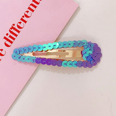 

Japanese Girls Water Drop Hair Clips Reflective Rainbow Glitter Sequins Hairpins Candy Color Side Bangs Party Snap Barrettes