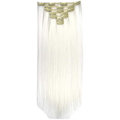 

Gobestart Full Head Women Clip Synthetic High Temperature Wire Straight Hair Piece