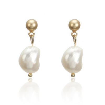 

F38 23 Styles Hollow Round Freshwater Pearls Drop Earrings For Women Girls Brincos Statement Dangle Earring Fashion Jewelry