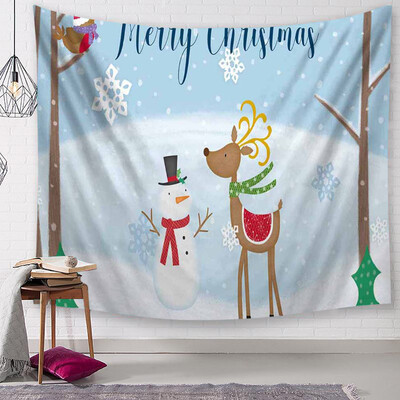 

Siaonvr Christmas Tapestry Santa Print Wall Hanging Tapestry Art Home Decor