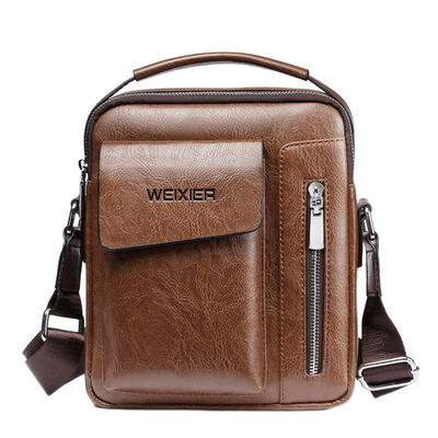 

Mens Fashion Boys Casual Handbangs Vintage Simple Style Hot Bucket PU Leather Flap Crossbody Bag Shoulder Messenger Bags