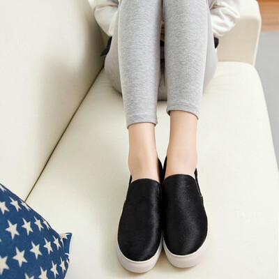 

New Fashion Women Flats Slip On Round Toe Casual Loafers Plimsolls Sneaker Shoes