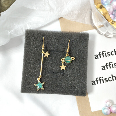 

Aretes de mujer modernos 2018 new design star moon pendant earrings fashion wild minimalist jewelry Korean earrings for women