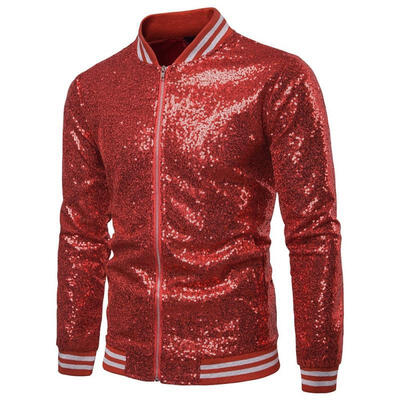

New 6 Colors Men Blazer Coat Jacket Outwear Party Wedding Nightclub Sequined Jacket Formal Business Stage Suit