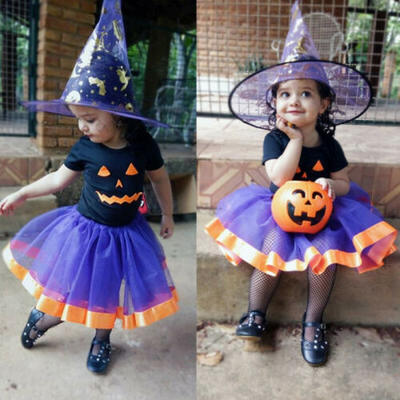 

Girls Cute Pumpkin Tutu Costume Toddler Baby Halloween Fancy Dress Costume