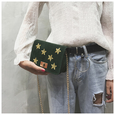 

Tailored Womens Fashion Velour Star Printing Handbag Crossbody Shoulder Bags GN