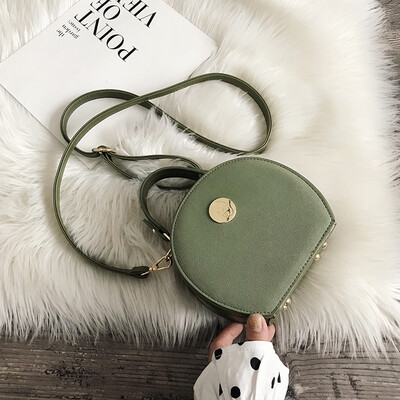 

Girls small bag new Korean fashion handbags shoulder Messenger bag retro small round bag tide
