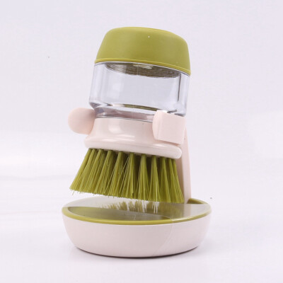 

jlfhyg Scrubber Soap Dispense Palm Wash Brush Cleaning Pan Pot Dish Bowl Kitchen Tool