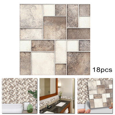 

Mosaic Pattern Wall Tile Sticker Kitchen Bathroom Waterproof Anti-oil Decor Use