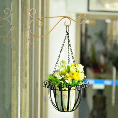 

Greensen Iron Wall Hanging Bracket Art Plant Holder Hanger Hook Garden Decor