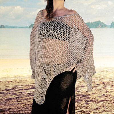 

Roseonmyhand Women Bathing Cover Up Bikini Swimsuit Swimwear Crochet Smock Beach Cover Up