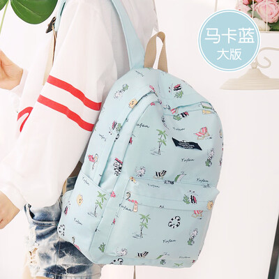 

Canvas bag female junior high school high school Korean Harajuku ulzzang backpack campus small fresh&simple backpack