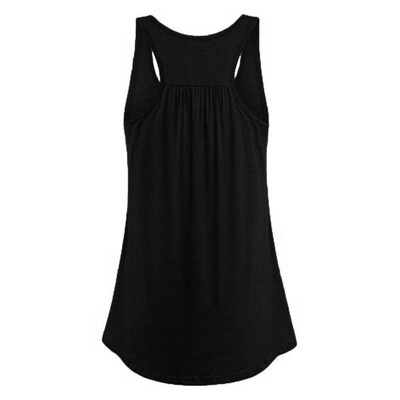 

Nomeni Women Sleeveless Sport Yoga Solid Flowy Cotton Racerback Tank Blouse Top BKL