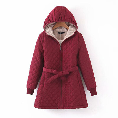 

Toponeto Womens Regular Cotton Suit Plus Zipper Zipper Solid Color Warm Jacket