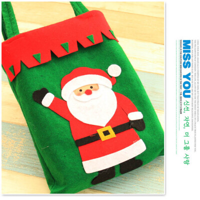 

Tailored Christmas Red Cartoon Old Man Snowman Candy Tote Child Gift Bag